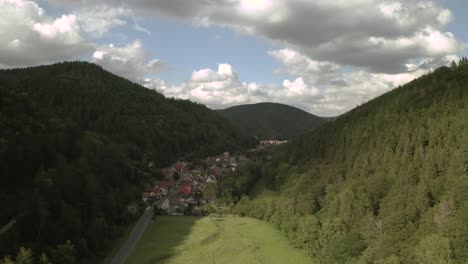 Drone-Aerial-of-the-Harz-National-Park-in-Lower-Saxony,-Germany,-Europe