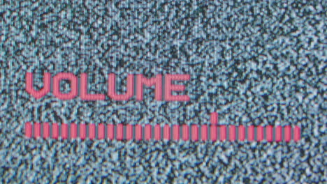 vintage tv static displaying volume
