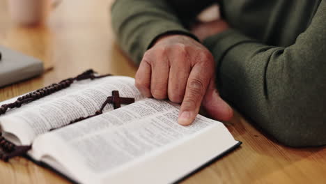 elderly person reading the bible