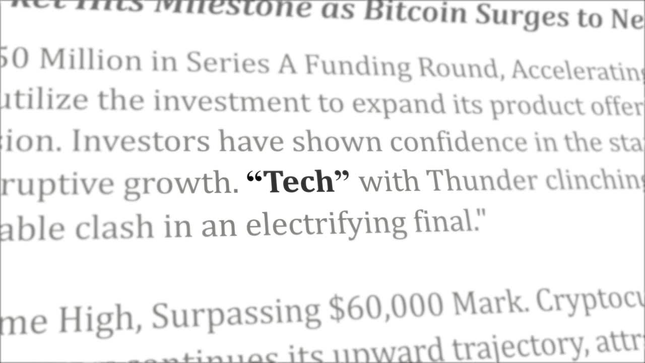 Tech news headline in different articles
