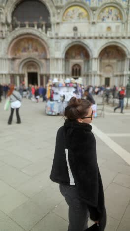 woman in venice, st. mark's square