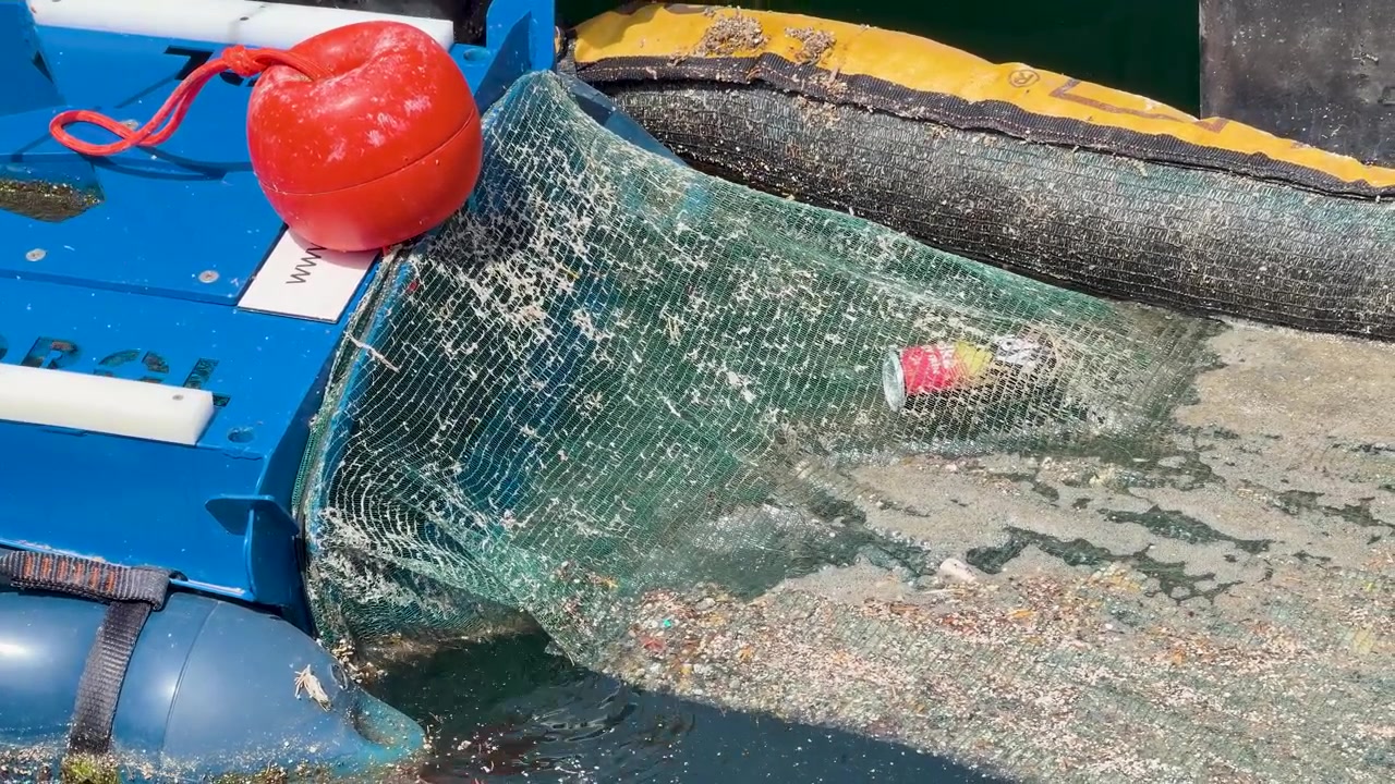 Questo robot ecologico rimuove in modo efficiente rifiuti di plastica galleggianti e detriti dalla superficie dell'oceano.