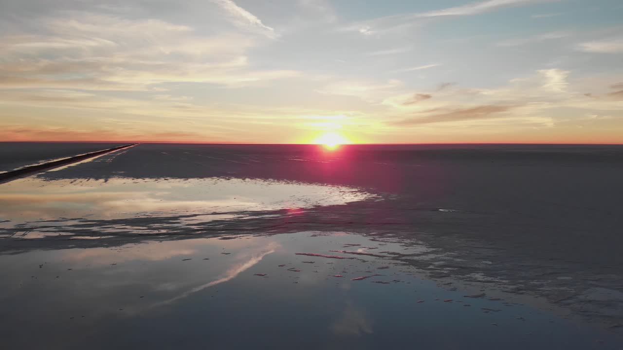 일몰을 향해 오름차순 샷