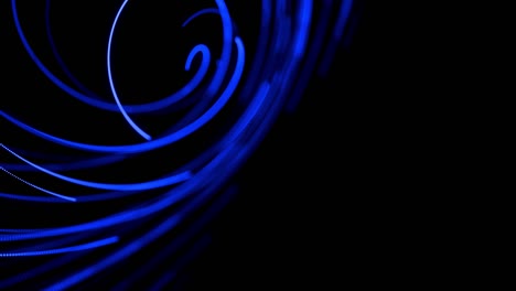 움직임 디자인 (bg) - 흐름 입자의 모양, 선, 나선, 추상 구조, 회전하는 파란 선, 회전 경로를 따라 날아간다, 3d 렌더링, 스타일리시 크리에이티브 추상 배경, 4k