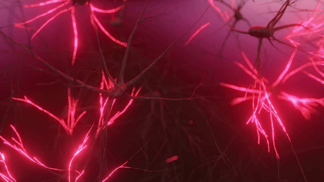 ilustración en 3d de las neuronas