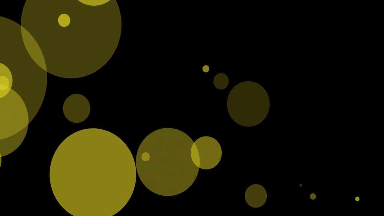 검은 바탕에 떨어지는 빛의 반점들의 애니메이션