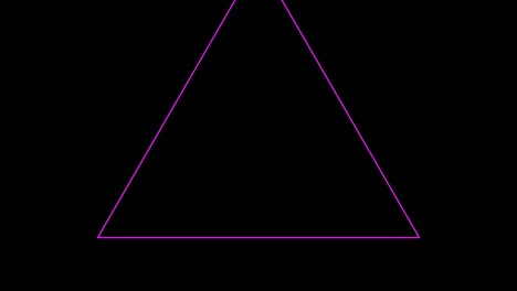 Black background and multiple moving triangles, Zoom in and out repeatedly