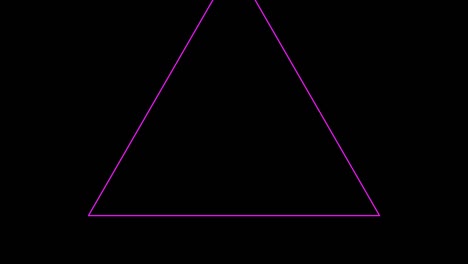 black background and multiple moving triangles, zoom in and out repeatedly