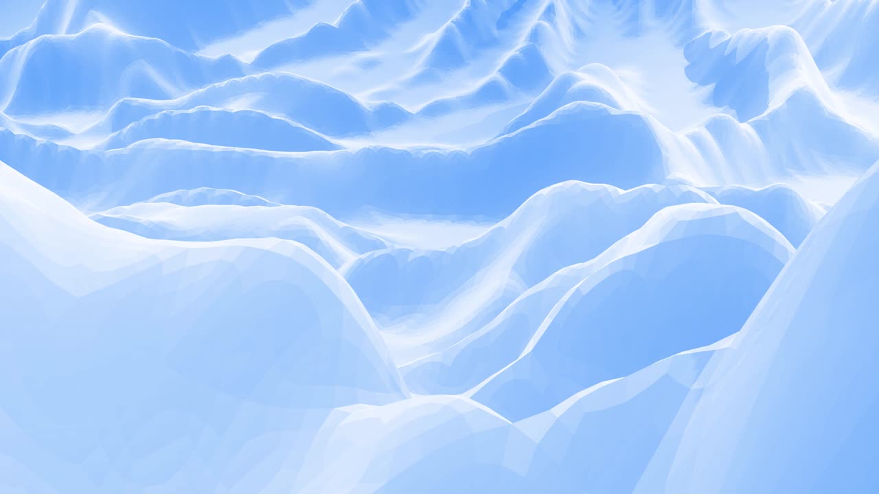 stylish blue white creative abstract low poly background in 4k. Abstract wavy pattern move on surface in loop. Smooth soft seamless animation. Simple minimalistic geometric bg.