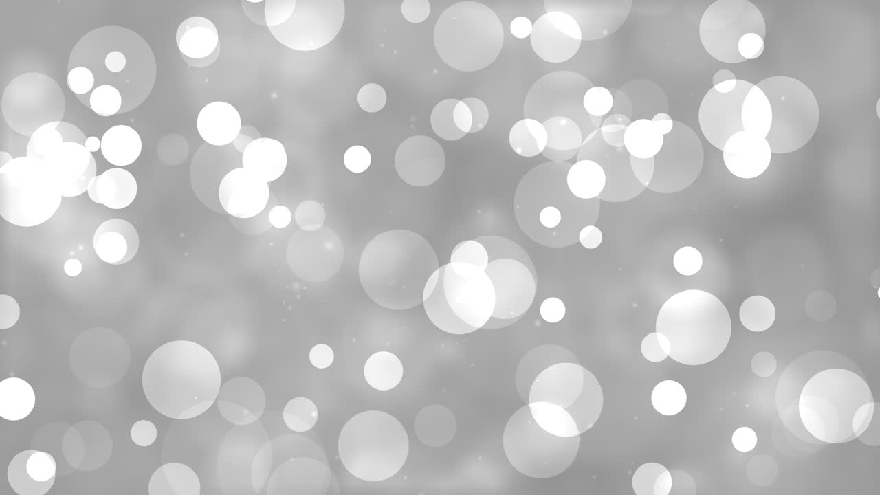 partículas de círculo blanco bokeh fondo de luz 4k