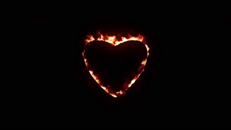 Corazón-Con-Fuego-Y-Efecto-Ardiente-Sobre-Fondo-Negro.