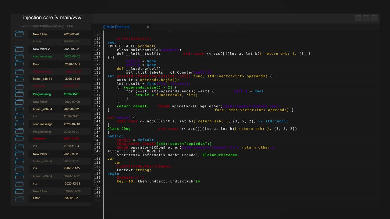 C++ Code Snippets and File Explorer