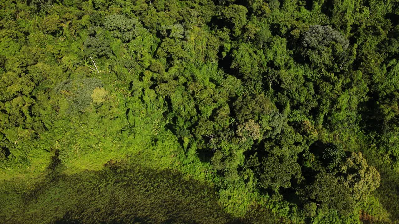 imágenes aéreas de 4k con movimiento de cámara de inclinación que revelan el volcán arenal en toda su gloria con nubes en la parte superior