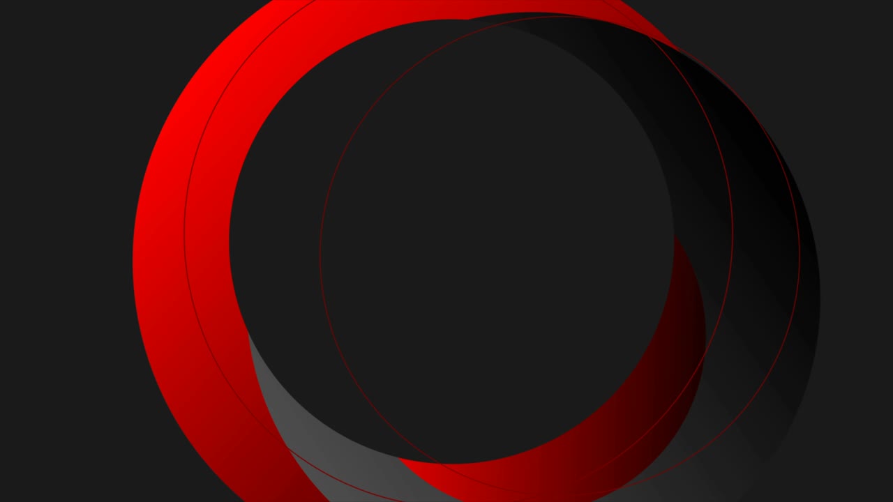 tecnología abstracta de fondo de movimiento mínimo con círculos rojos y negros