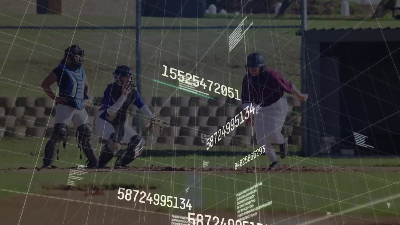 다양한 야구 선수들에 대한 데이터 처리 애니메이션