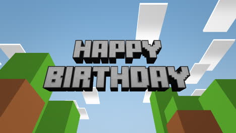 Retro-Happy-Birthday-text-on-game-pattern