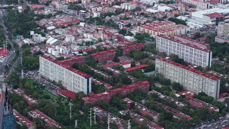 drone shot of the tlatelolco housing unit in cdmx