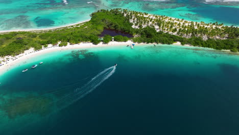 Aerial-View-Of-Cayo-Sombrero-Little-Island-In-The-Caribbean-Sea,-Chichiriviche,-Falcon-State-In-Venezuela