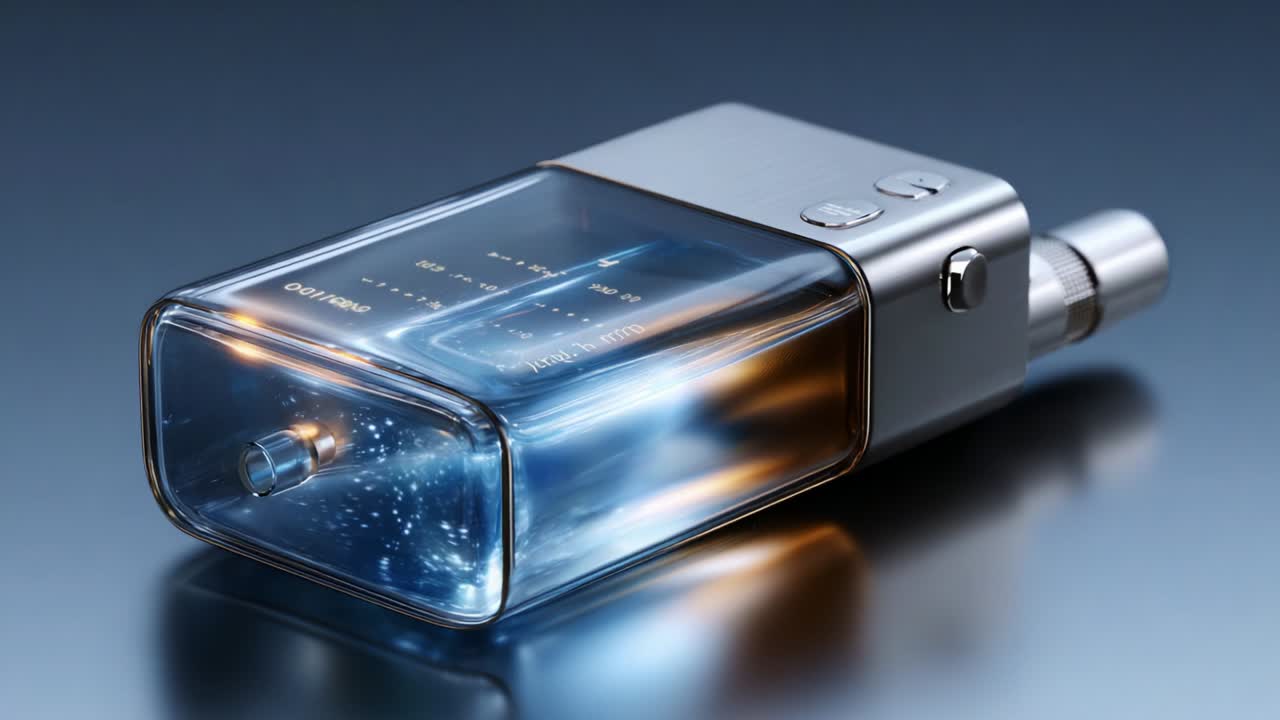 A close-up view of a sleek, modern vaporizer showcasing its elegant design, innovative features, and captivating blue light effect, reflecting the latest trends in personal vaping technology and style