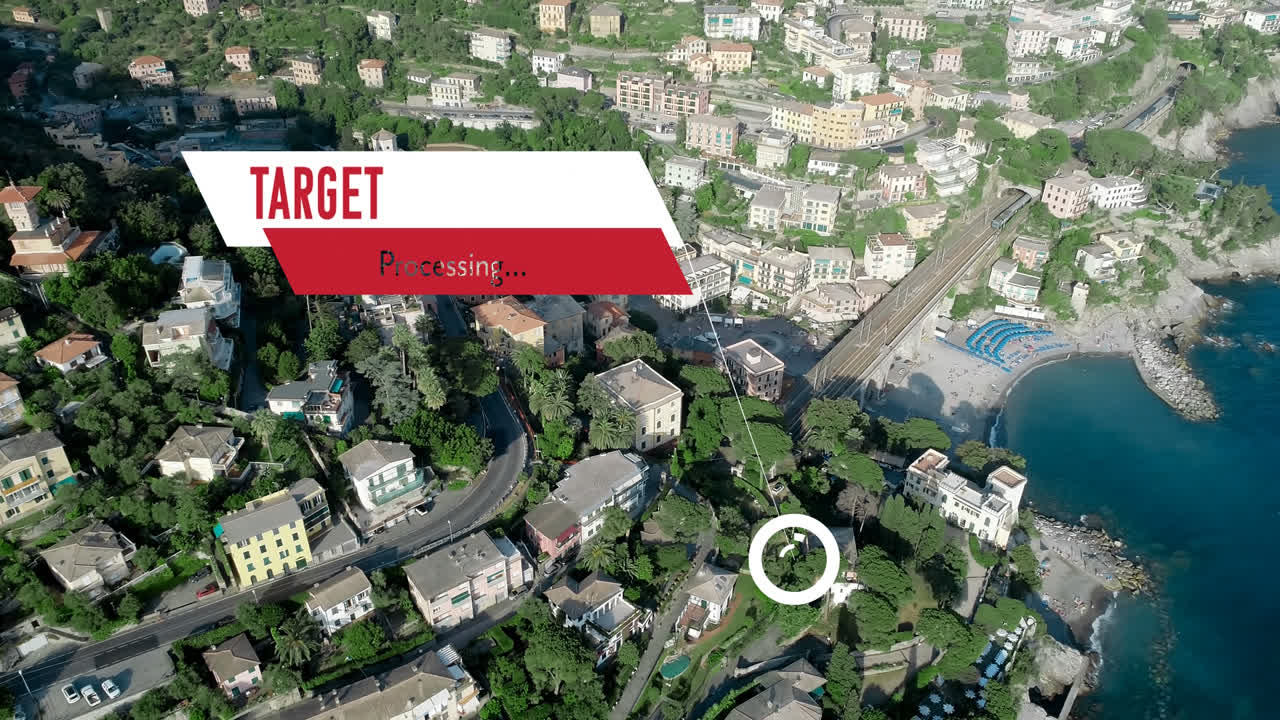 procesamiento de texto de destino contra el paisaje urbano