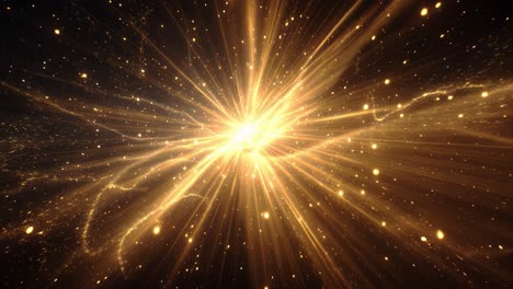golden cosmic light burst