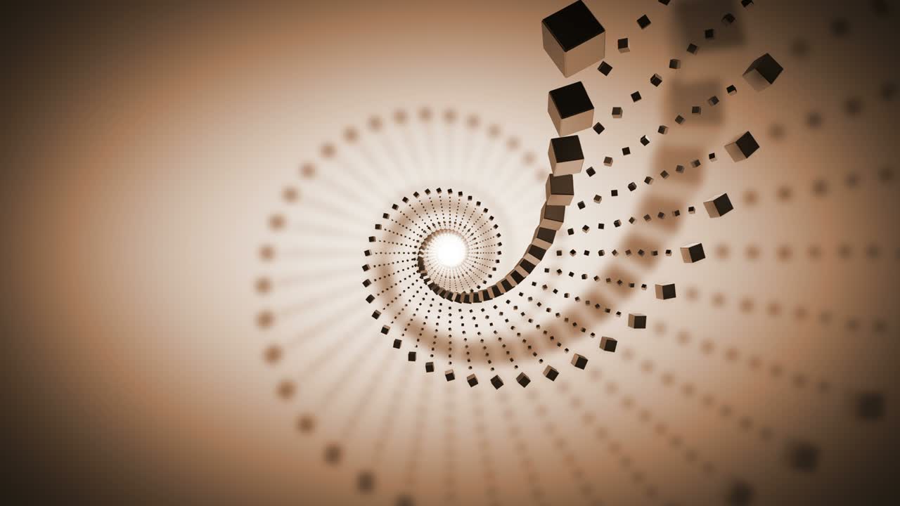 Abstract turning 3d rendering loop cubic shapes background