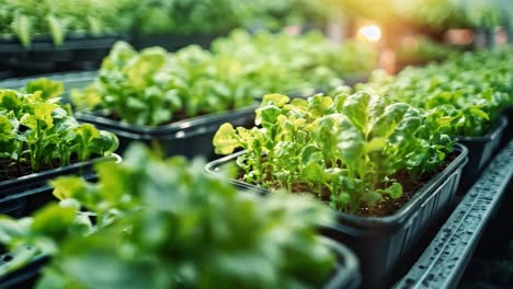 seedlings growing in an indoor garden