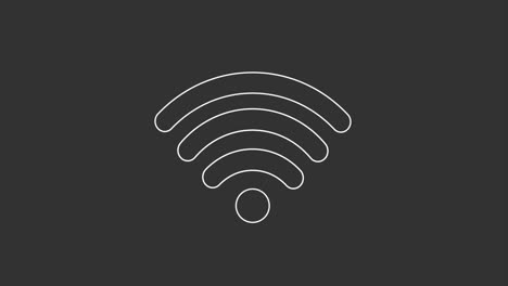 wi fi icon on white background. digital technology. motion