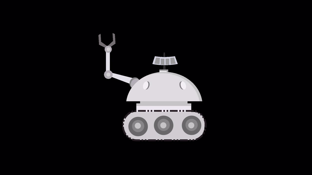 Flat Design Animation of a Robot Being Built