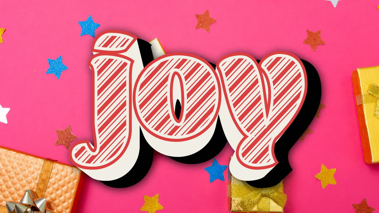 크리스마스 기 ⁇ 의 애니메이션 별이 떨어지고 크리스마스 선물에 대한 텍스트