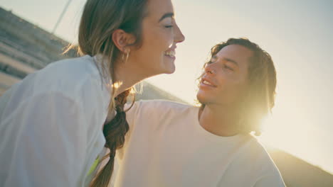 couple enjoying a sunset moment