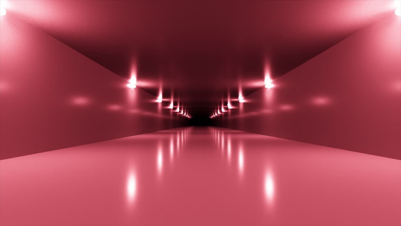 불빛이 있는 빨간 터널