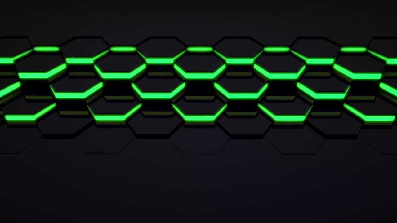 fondo gráfico de movimiento hexagonal de bucle 3d