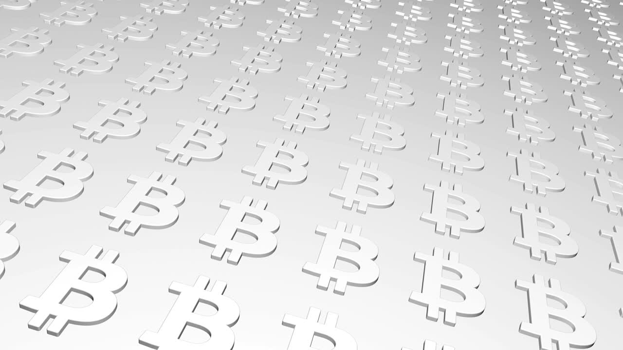 Bitcoin grå abstrakt baggrund. Sømløs loop
