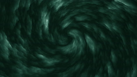 flowing deep mystical green cloud on black outer space