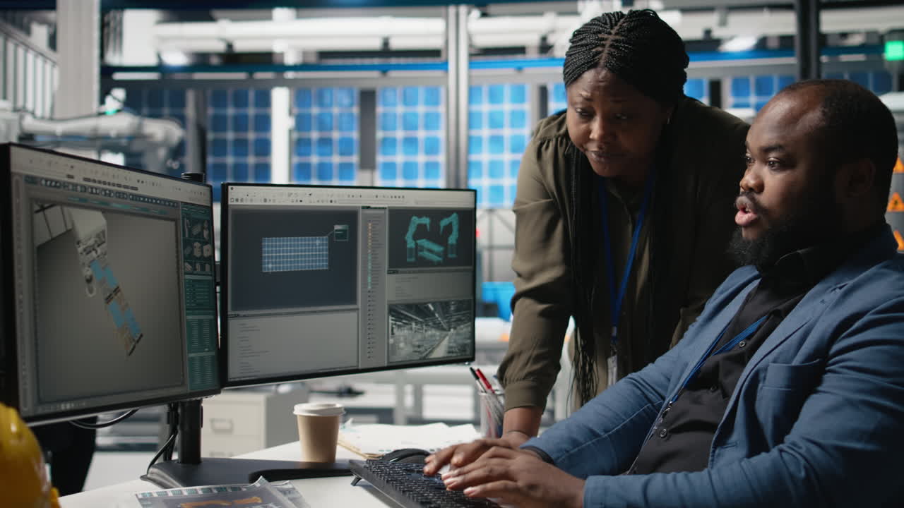 Engineers working together at the office