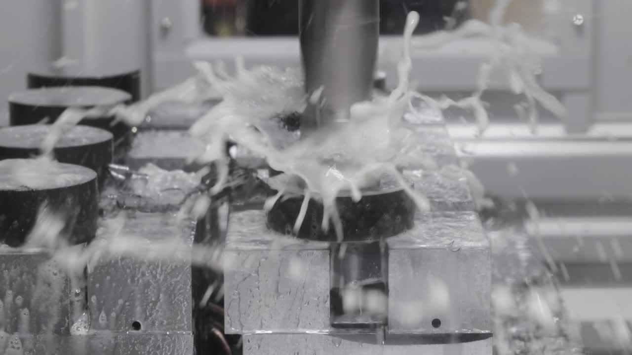 금속 가공 cnc 밀링 기계. 금속 절단 현대 가공 기술.