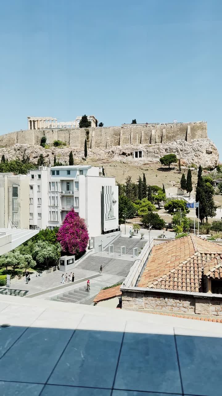 Acropolis of Athens Viewed from a Window or Balcony