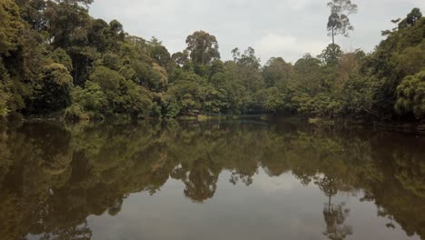 view over the lakes and rainforest of borneo, malaysia