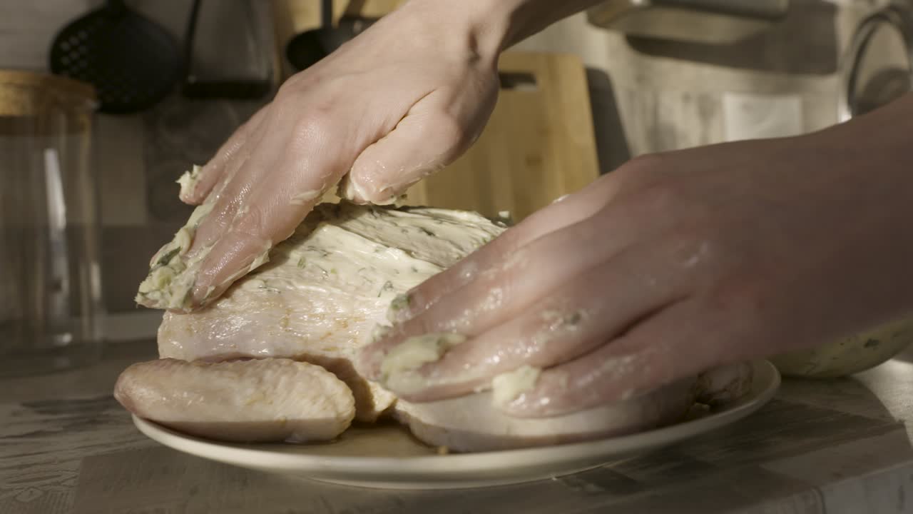 버터 허브 구운 을 준비하는 것