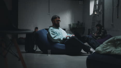 people working in a co-working space