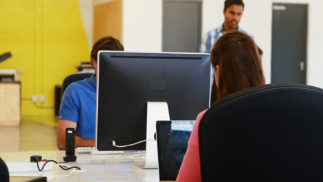 Businesspeople working together