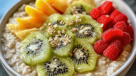 healthy fruit oatmeal bowl