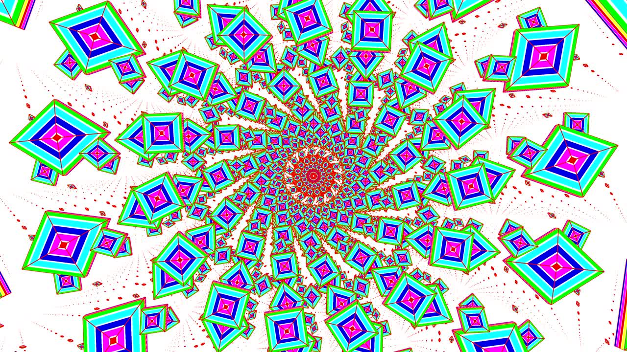 patrones de secuencia de caleidoscopio en bucle.