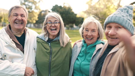 Selfie,-Personas-Mayores-Y-Sonrisa-De-Felicidad.