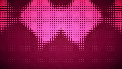 animación de puntos rojos sobre fondo rojo