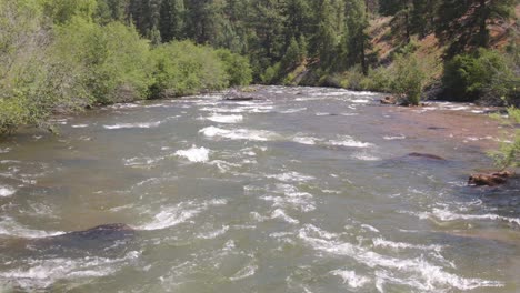 aerial fly over of the south platte river in colorado