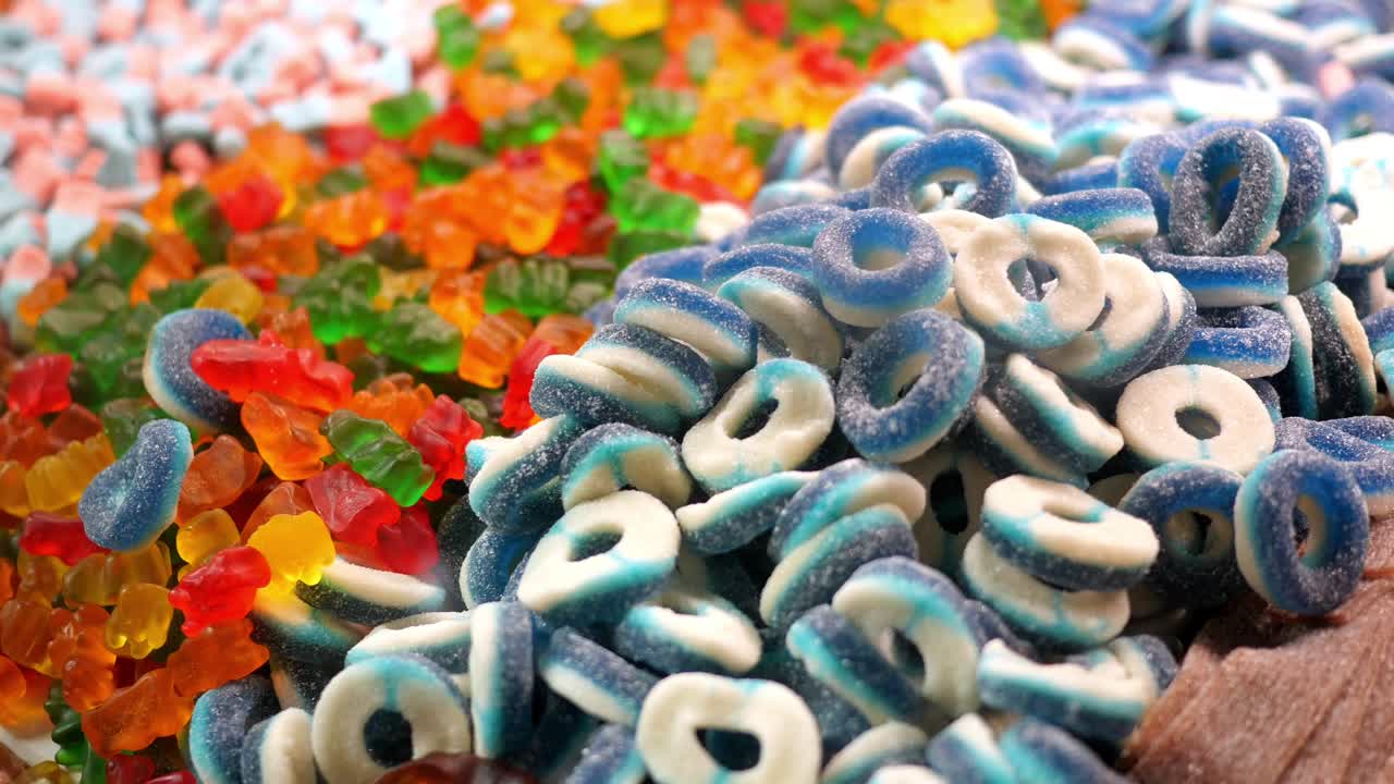 Assortment of Colorful Gummy Candies