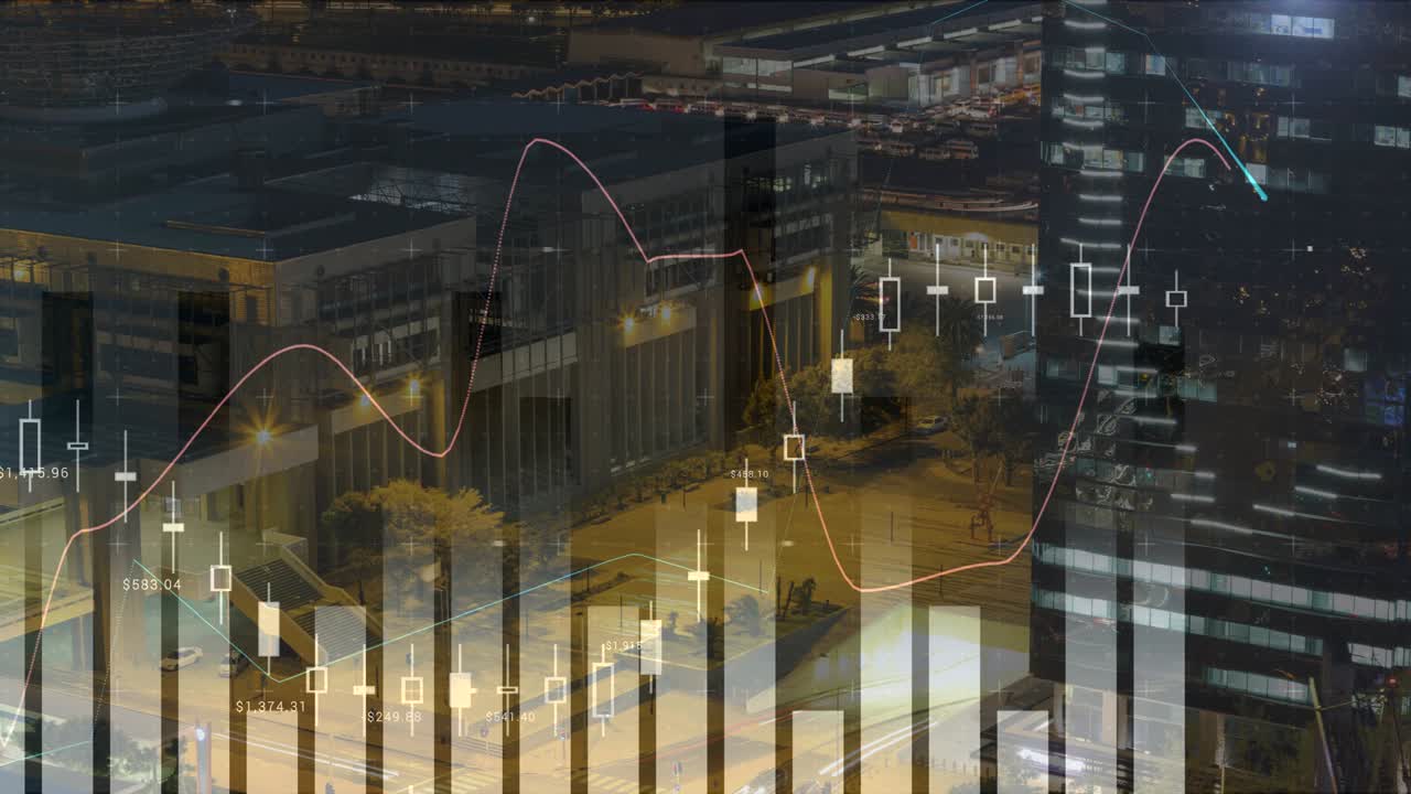 gráficos y vista de la ciudad 4k