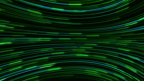 abstract lines of green and blue light